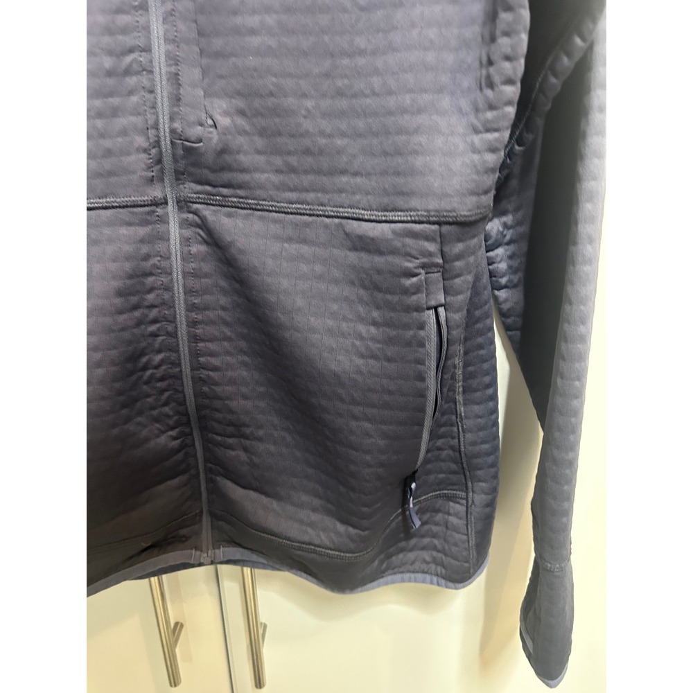 REI Co-op Mens Hyperaxis Grid Fleece Jacket Full Zip Blue Medium Hiking Layer - Picture 5 of 16